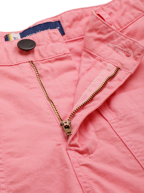 Women's Regular Fit Peach Shorts