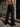 Men Black Boot-Cut Solid Jeans