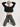 Women Solid Black Cropped Oversize Sweatshirt