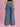 Women Sustainable Blue Wide-Leg Cargo Jeans