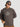 Men Crew Neck Drop Shoulder Graphic Printed Brown Sweatshirt