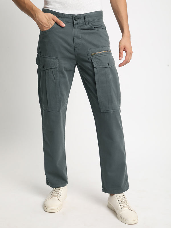 Men Relaxed Cargo Trousers