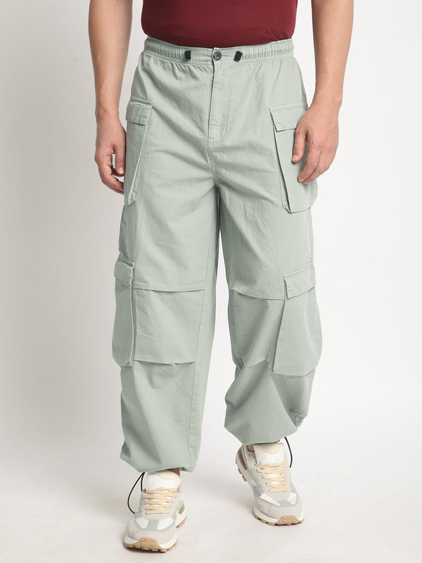 Men Solid Cargo Trousers