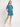 Women Teal Oversized Solid Pure Cotton T-Shirt With Shorts
