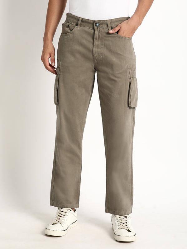 Men Straight Cargo Trousers