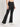 Women Black Skinny Fit Solid High-Rise Flared Knitted Trouser