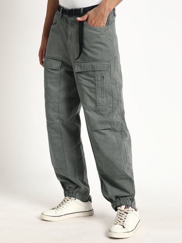 Men Straight Cargo Trousers