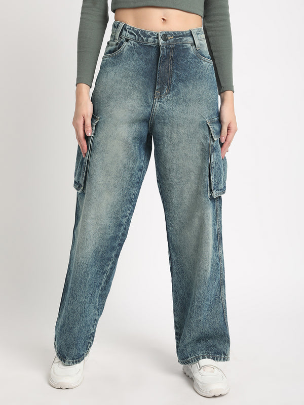 Women Relaxed Cargo Trousers