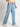 Men Light Blue Wide-Leg Solid Denim Jeans