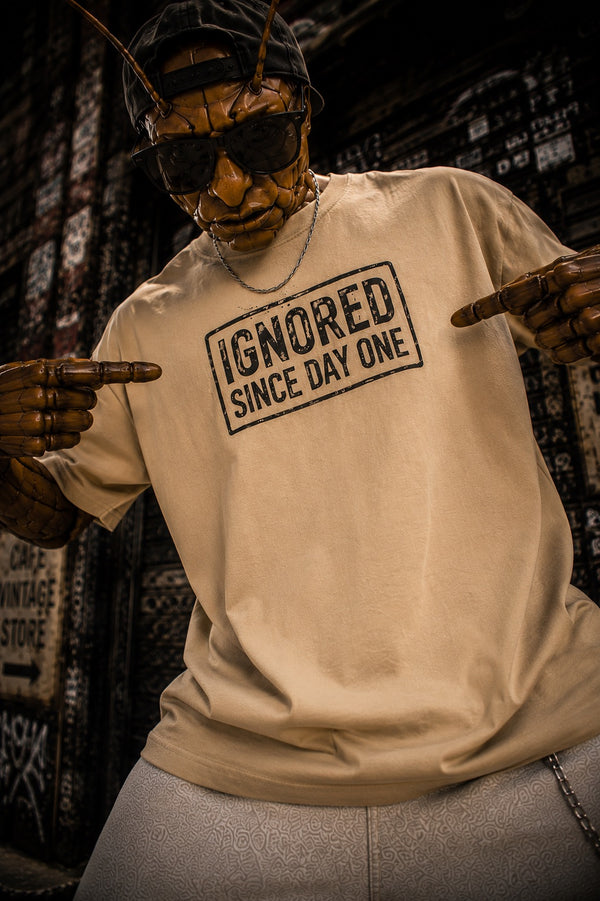 Men Beige Graphic Oversized Half Sleeves T-Shirt