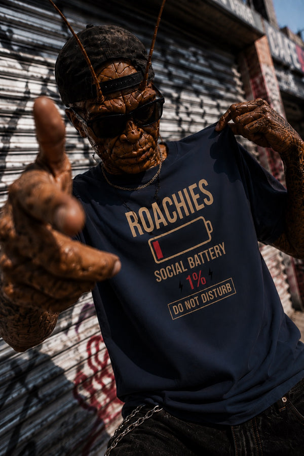 Men Navy Graphic Oversized Half sleeves T-Shirt