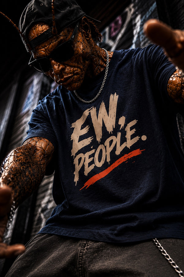 Men Navy Graphic Oversized Half sleeves T-Shirt