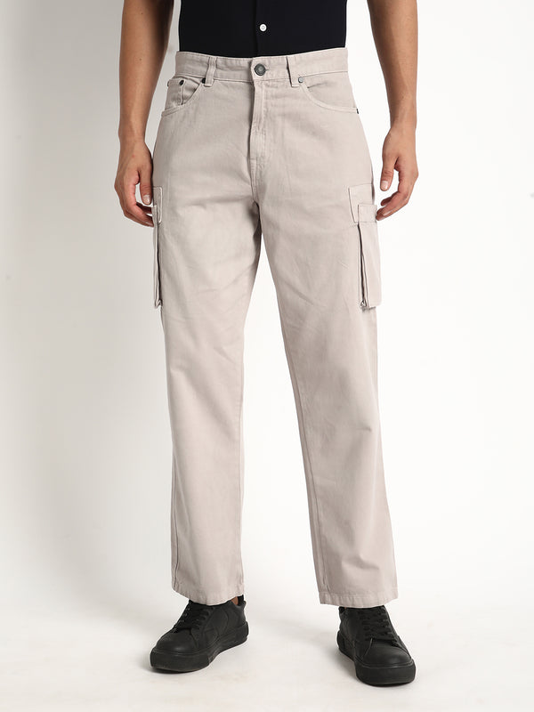 Men Straight Cargo Trousers