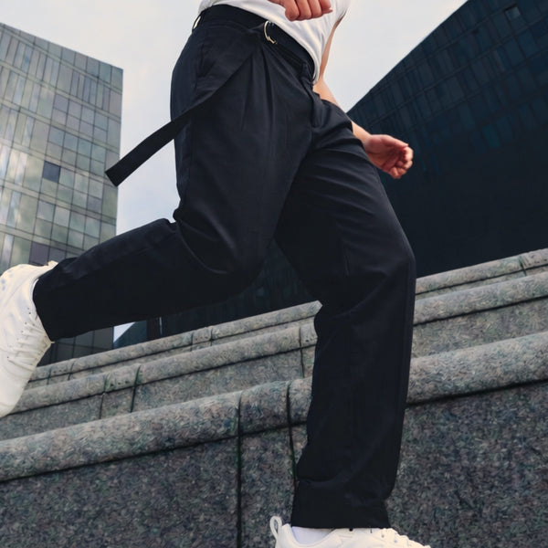Men Relaxed Korean Trouser