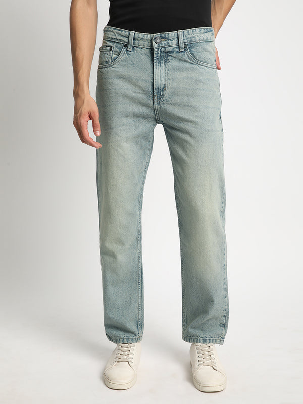 Men Blue Tinted Relaxed Jeans