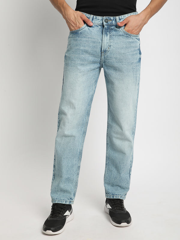 Men Relaxed Heavy Washed Jeans