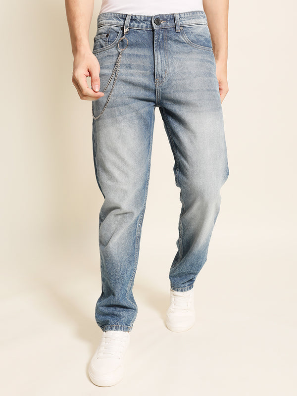 Men Blue Light shade Relaxed fit Denim Jeans