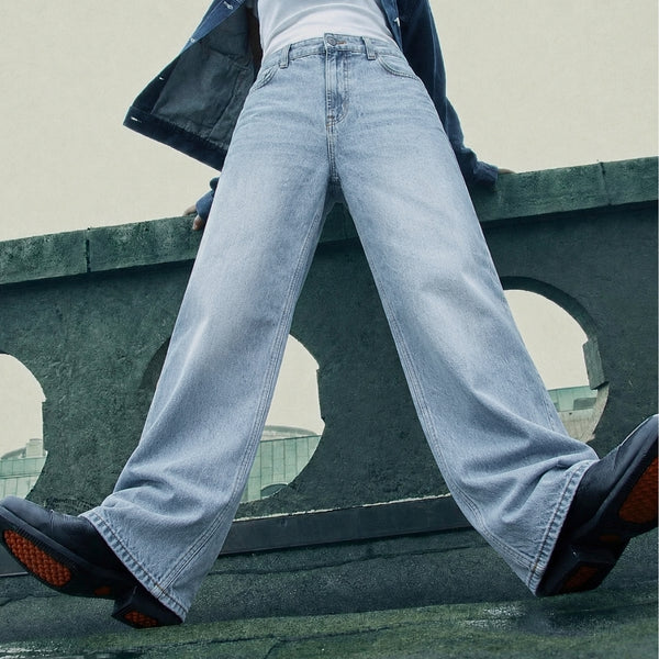 Men Baggy Heavy Washed Jeans