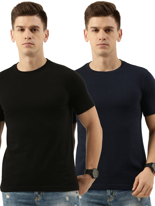 Men Black Regular Fit T-Shirt