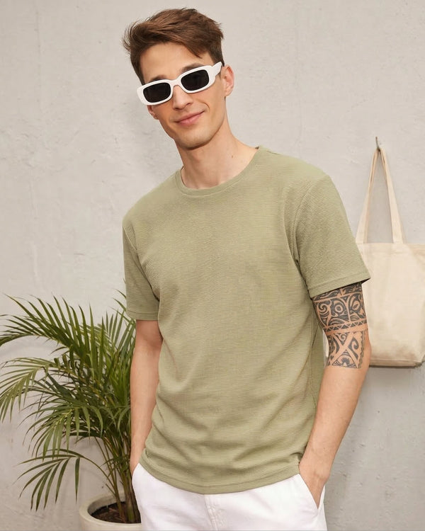 Men Relaxed Texture T-Shirt