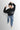 Women's Oversized Typography Printed Black Sweatshirt