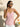 Women Pink Spaghetti Tie Up Bow  Checkered Top