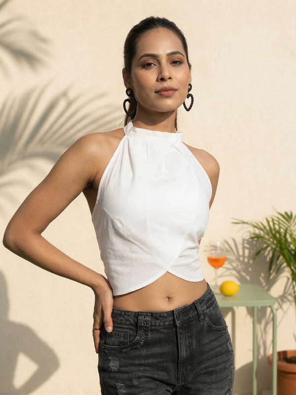 Women Regular Fit Tulip Shape Wrap Top