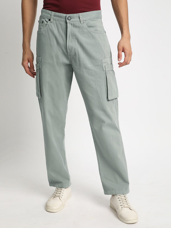 Men Straight Cargo Trousers