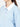 Women Sky Blue Solid Cropped Polo T-Shirt with Contrast Collar