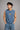 Men Blue Relaxed Fit Embroidered Sleeveless T-shirt