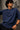 Men Solid Dust Blue Oversize Half sleeves T-shirt