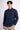 Men Navy Regular Fit Casual Shirt With Double Patch Pockets