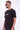 Men Black Embroidered Regular Fit T-Shirt