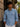 Men Light  Blue Regular Denim Badge Shirt
