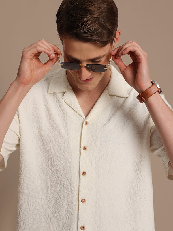 Men Relaxed Soft Grind Texture Shirt