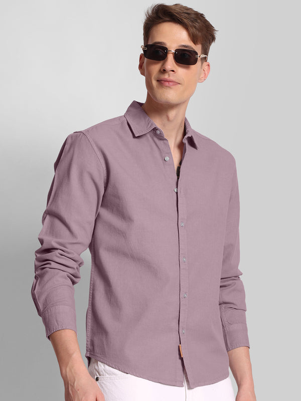 Men Regular Fit Cotton Linen Casual Shirt