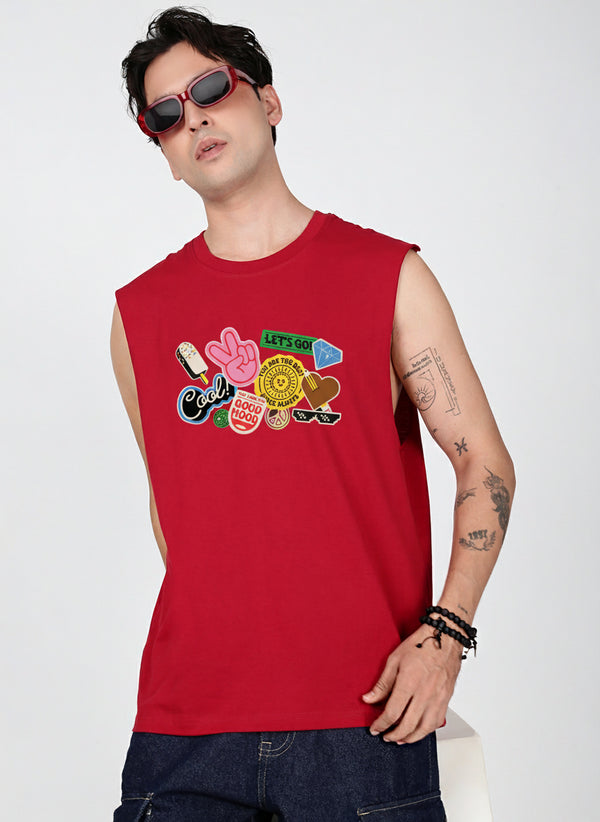 Men Mint Green Graphic Printed Oversized Fit T-Shirt