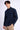 Men Navy Regular Fit Casual Shirt With Double Patch Pockets