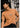 Men Orange Regular Fit Embroidered Half sleeves T-shirt