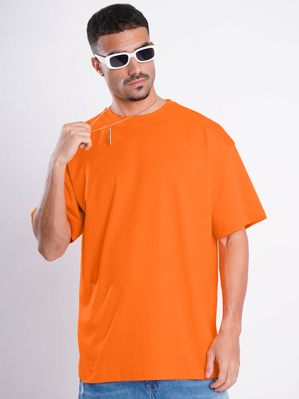 Men Drop-Shoulder Sleeves Cotton Oversized T-shirt