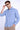 Men Blue Regular Fit Casual Shirt With Front Patch Pockets
