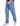 Men Navy Blue Straight Convertible Cargo Denim Trouser