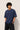 Men Solid Dust Blue Oversize Half sleeves T-shirt