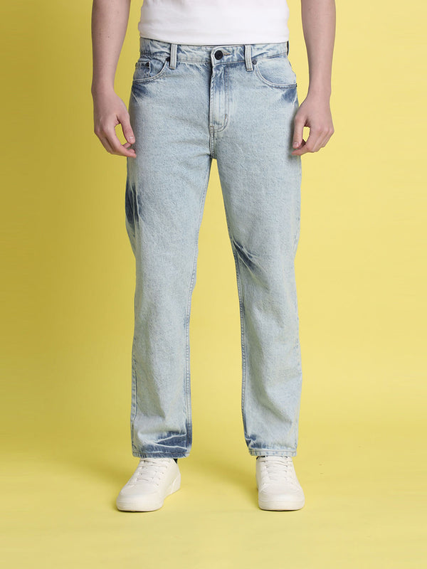 Men Relaxed Heavy Washed Jeans
