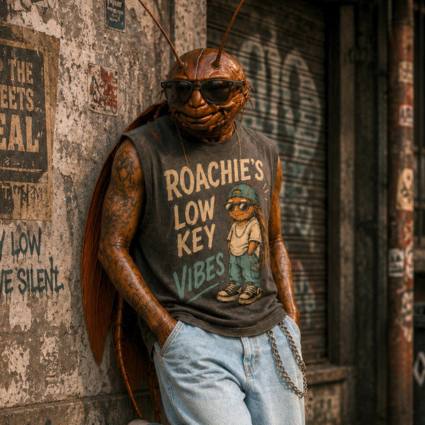 Men Grey Graphic acid wash oversized Sleeveless T-shirt